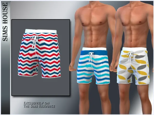 Alpha Men's swim shorts - The Sims 4 Custom Content