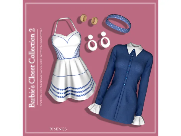 Alpha [RIMINGS] Barbie's Closet Collection 2 by RIMINGS - The Sims 4 Custom Content
