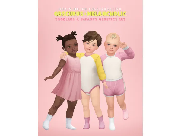 Mix OBSCURUS x MELANCHOLIC set of genetics for toddlers infants by sims3melancholic - The Sims 4 Custom Content