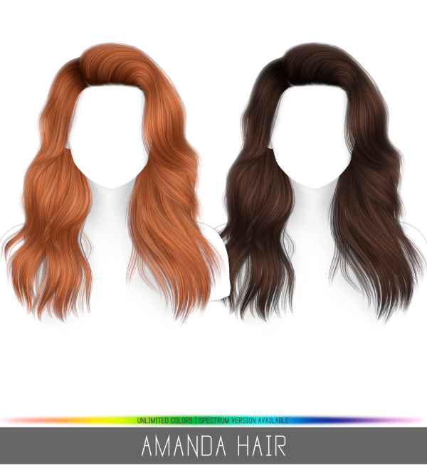 Alpha AMANDA HAIR by simsfinds - The Sims 4 Custom Content