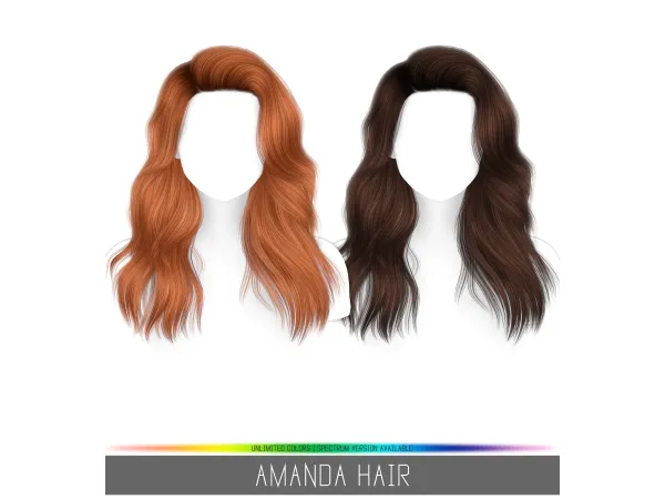 Alpha AMANDA HAIR by Simpliciaty - The Sims 4 Custom Content