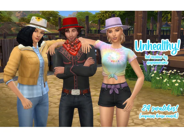 Maxis Match UNHEALTHY A horse ranch recolour by spannersims - The Sims 4 Custom Content