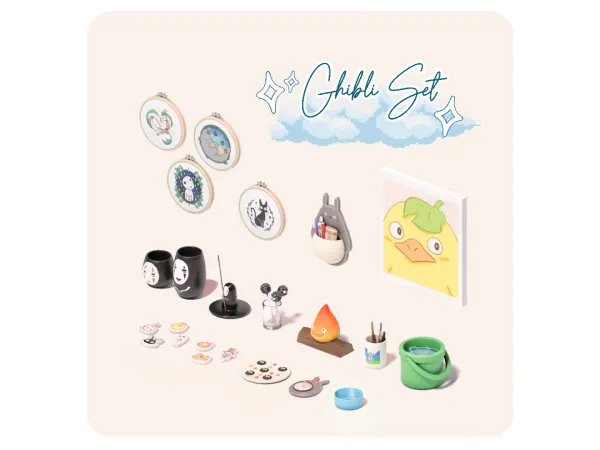 Maxis Match Ghibli Set by Aira - The Sims 4 Custom Content