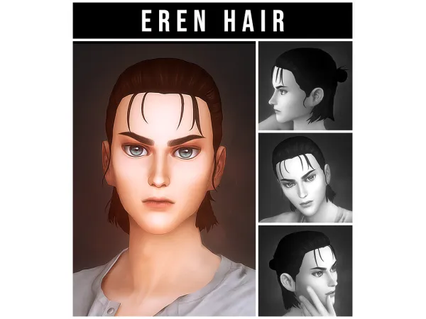Maxis Match Eren Hair - The Sims 4 Custom Content