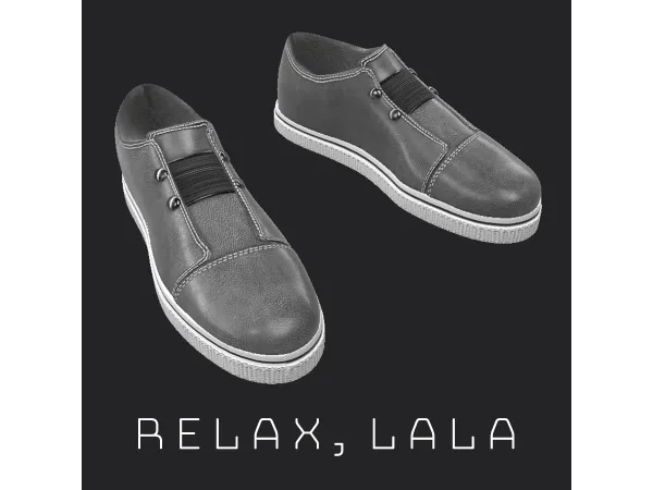 Alpha [relaxLala] button Slip On - The Sims 4 Custom Content