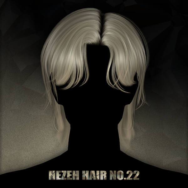 Alpha [Hezeh]Hair_No22 by hezeh - The Sims 4 Custom Content