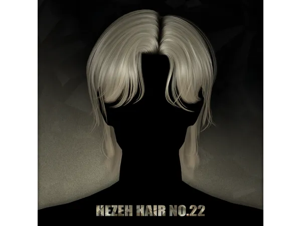 Alpha [Hezeh]Hair_No22 - The Sims 4 Custom Content