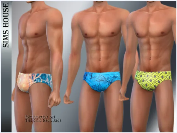 Alpha MEN'S SWIMMING TRUNKS - The Sims 4 Custom Content