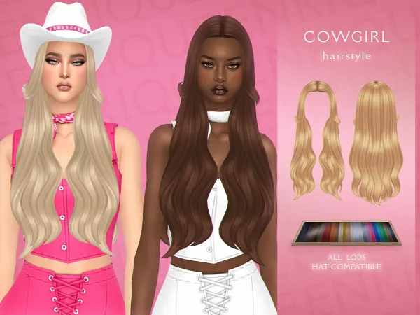 Maxis Match [EnriqueS4] Cowgirl Hairstyle by simsfinds - The Sims 4 Custom Content