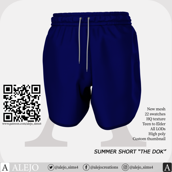 Alpha Summer short by simsfinds - The Sims 4 Custom Content