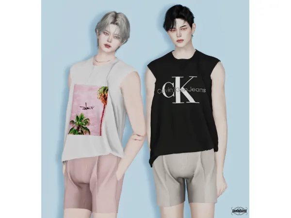 Alpha [sudal] Male Summer Set sims by sudal - The Sims 4 Custom Content