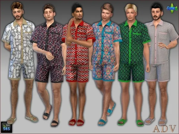 Maxis Match Pajamas and slippers for adults - The Sims 4 Custom Content