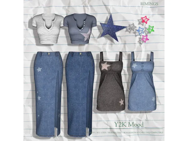 Alpha [RIMINGS] Y2K Mood by RIMINGS - The Sims 4 Custom Content