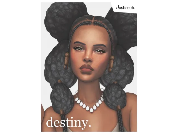 Maxis Match Destiny hair (jo_se_oh joshseoh) by Josh - The Sims 4 Custom Content