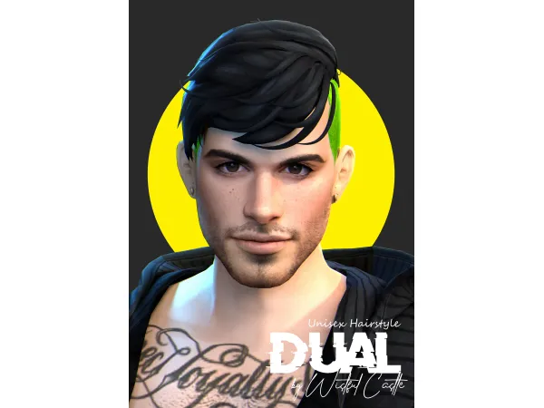 Maxis Match Dual (unisex hair) by Wistful Castle - The Sims 4 Custom Content