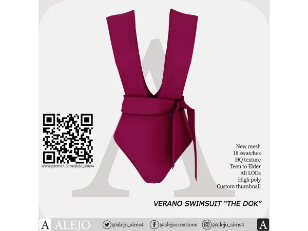 Alpha Verano Swimsuit - The Sims 4 Custom Content