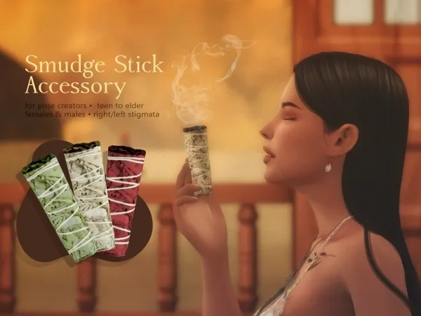 Maxis Match Smudge Stick Accessory - The Sims 4 Custom Content