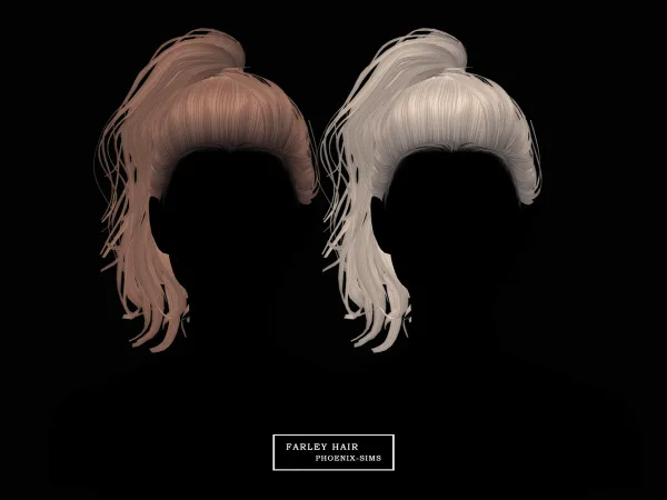 Alpha Farley Hair - The Sims 4 Custom Content
