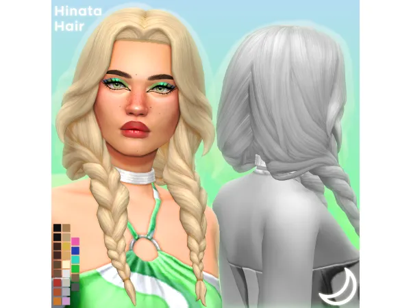 Maxis Match HINATA HAIR by IMVIKAI by ImVikai - The Sims 4 Custom Content