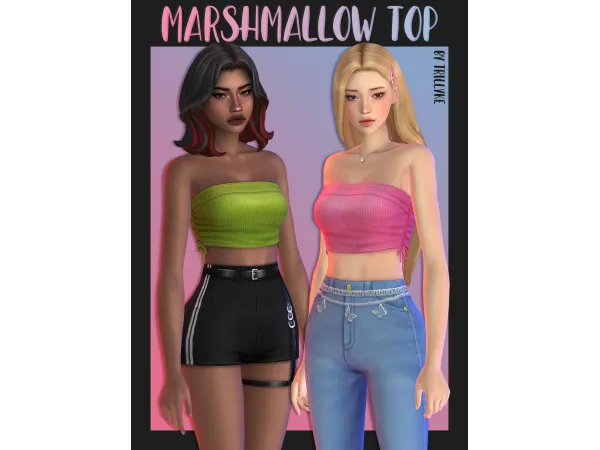 Maxis Match Marshmallow Top by Trillyke - The Sims 4 Custom Content