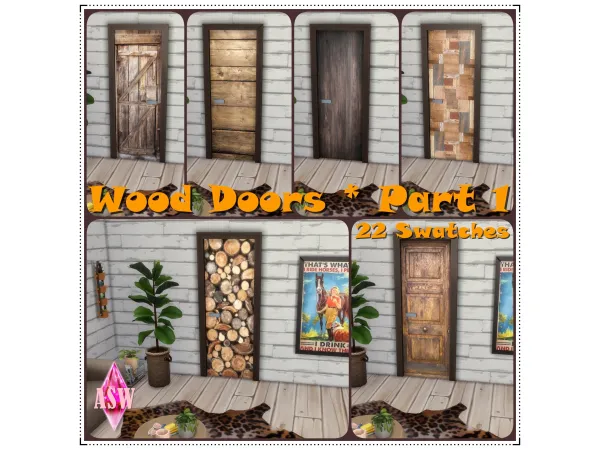 Wood Doors * Part 1 by Annett's Sims 4 Welt * ASW