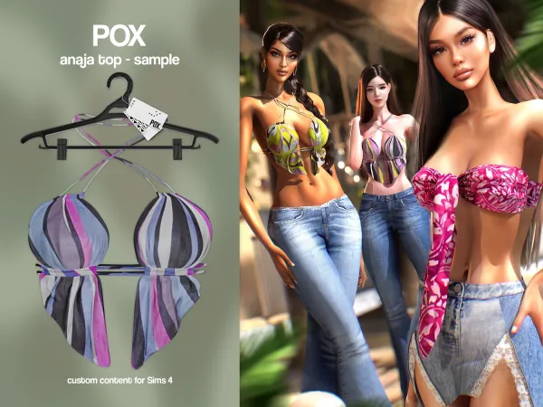 Alpha pox anaja top (sample) - The Sims 4 Custom Content