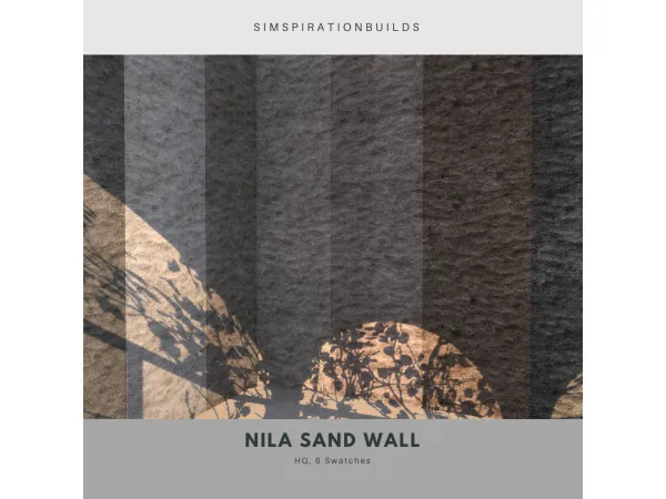 Alpha Nila Sand Wall by SimspirationBuilds - The Sims 4 Custom Content