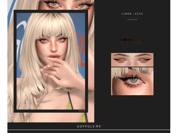 Alpha GPME GOLD Liner cc54 by GoppolsMe - The Sims 4 Custom Content