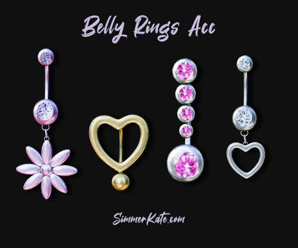 Alpha Belly Ring Acc Set by simmerkatex - The Sims 4 Custom Content