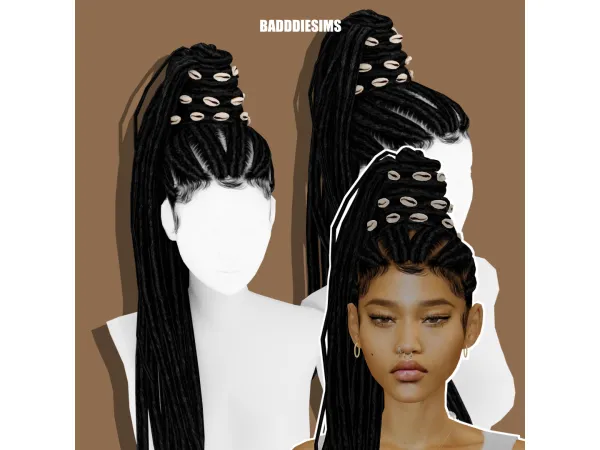 Mix MARLONE HAIR by BADDDIESIMS - The Sims 4 Custom Content