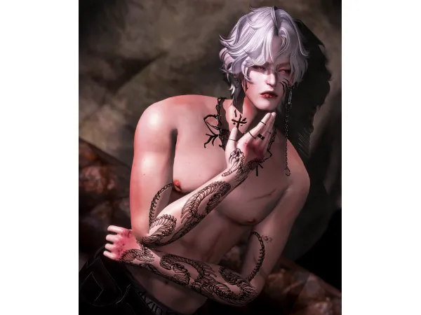 Mix [Peng]CASE NO01 Tattoo HQ - The Sims 4 Custom Content