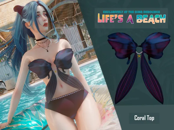 Alpha Life's A Beach Coral - The Sims 4 Custom Content