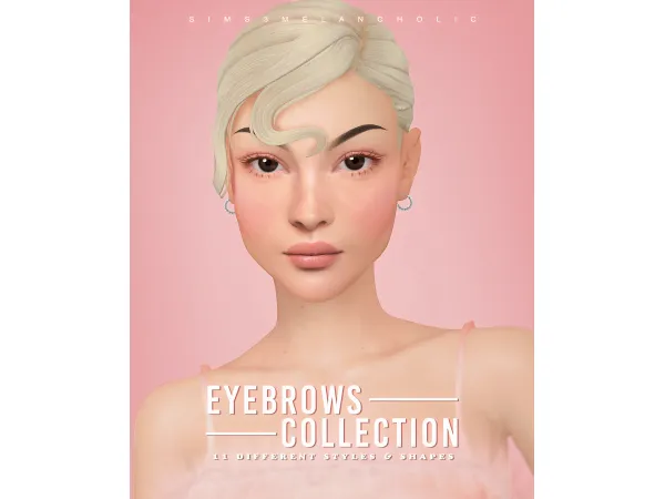 Alpha EYEBROWS COLLECTION by sims3melancholic - The Sims 4 Custom Content