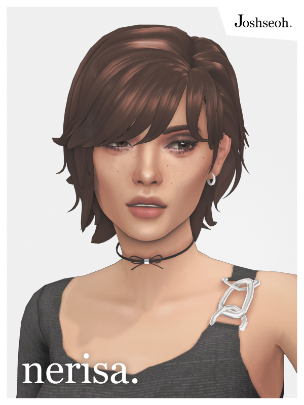 Maxis Match Nerisa Hair (jo_se_oh joshseoh) by simsfinds - The Sims 4 Custom Content