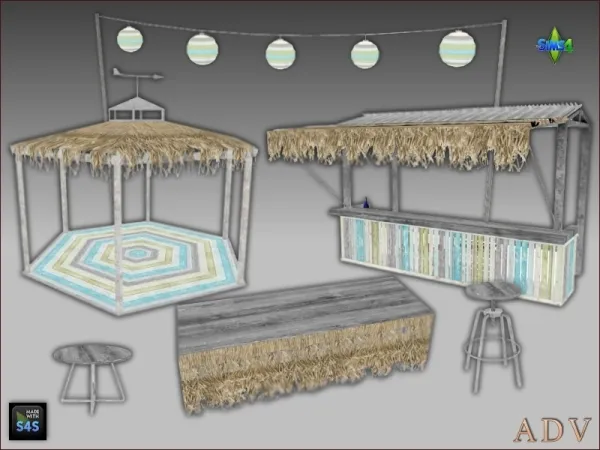 Alpha Beach bar - The Sims 4 Custom Content