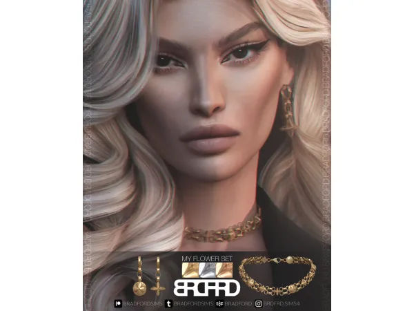 Alpha MY FLOWER SET by BRADFORD - The Sims 4 Custom Content