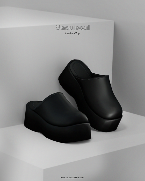 Alpha Leather Clog by simsfinds - The Sims 4 Custom Content