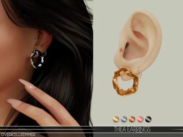 Alpha Thea earrings - The Sims 4 Custom Content
