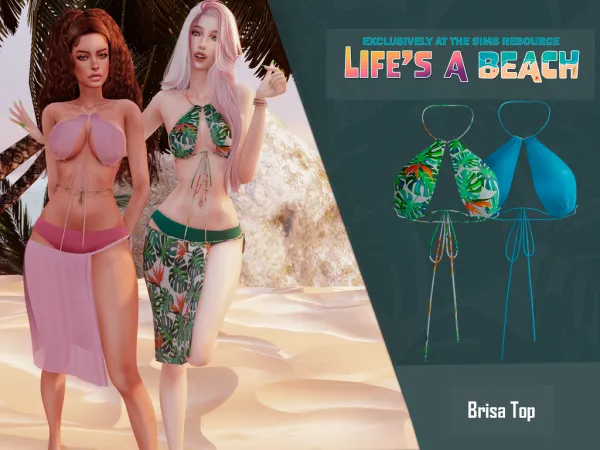 Alpha Life's A Beach Brisa set - The Sims 4 Custom Content