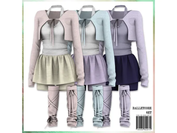 Alpha Balletcore Set by MIRO - The Sims 4 Custom Content