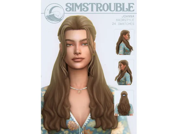 Maxis Match Joanna Hairstyle (4 Versions) by simstrouble - The Sims 4 Custom Content