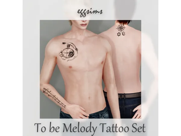 [EGGSIMS] To be Melody Tattoo Set by EggU