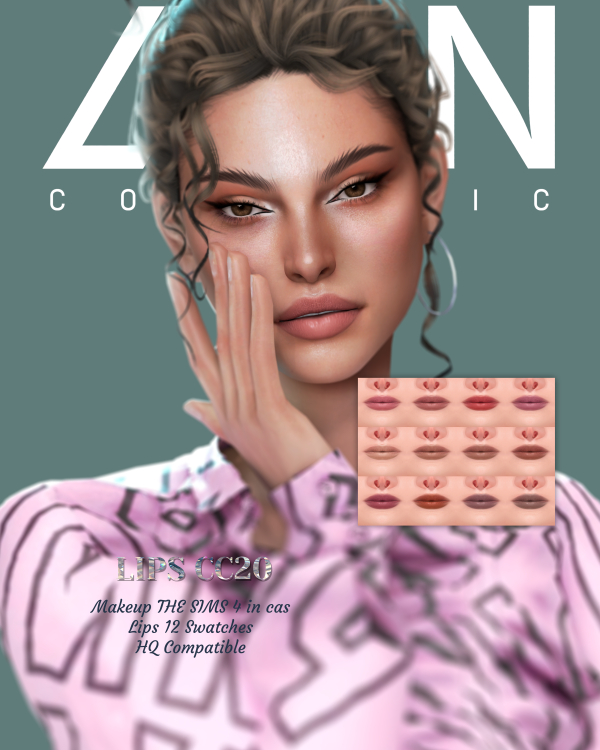 Alpha LEAN LIPS CC20 by simsfinds - The Sims 4 Custom Content