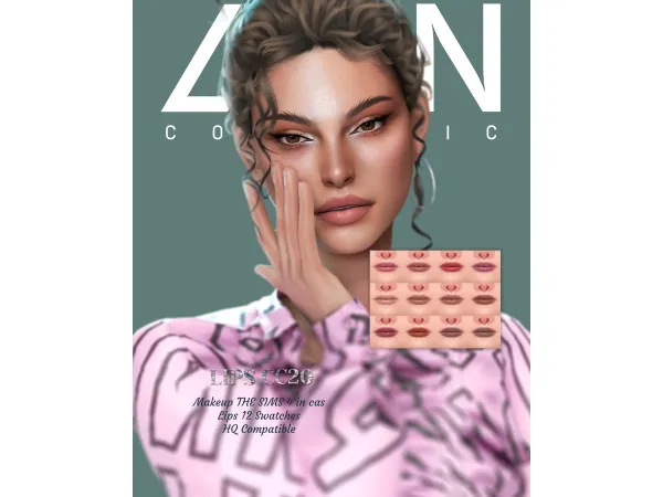 Alpha LEAN LIPS CC20 by LEANSIMS - The Sims 4 Custom Content