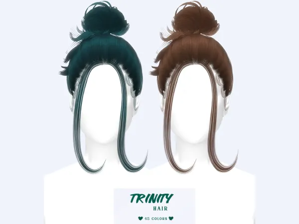Alpha Trinity Hair - The Sims 4 Custom Content