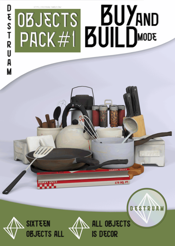 Maxis Match Objects Pack 1 Simlish version by simsfinds - The Sims 4 Custom Content