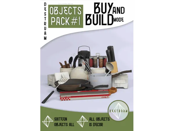 Maxis Match Objects Pack 1 Simlish version - The Sims 4 Custom Content