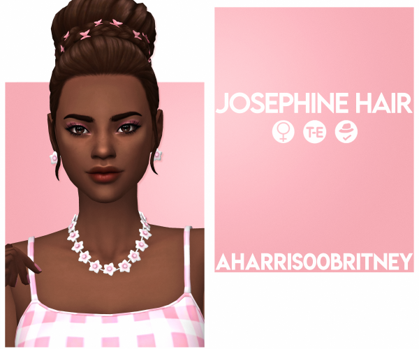 Maxis Match Josephine Hair by simsfinds - The Sims 4 Custom Content