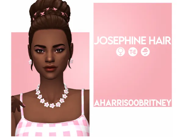 Maxis Match Josephine Hair by aharris00britney - The Sims 4 Custom Content