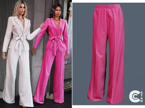 Alpha Wide Leg Suit Trouser - The Sims 4 Custom Content